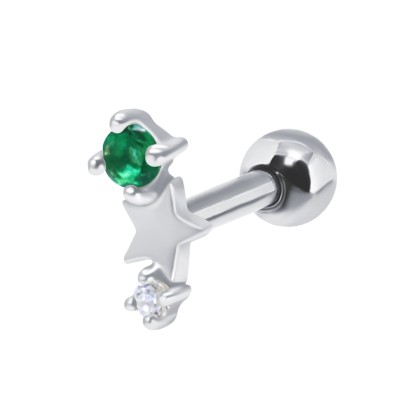 May Birthstone Helix Ear Piercing TIP-3601